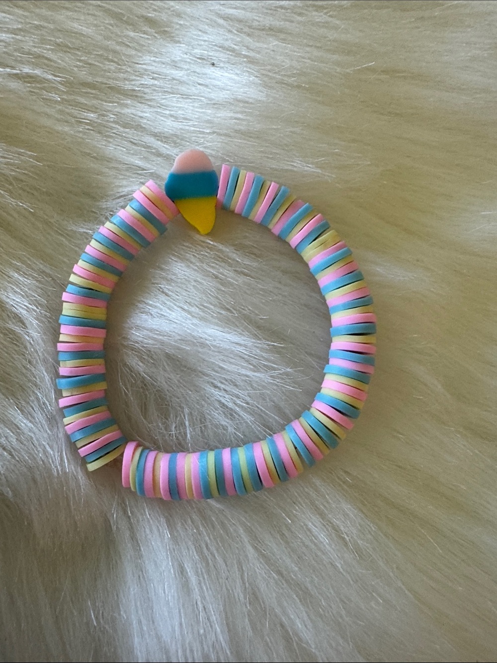 Kids Multicolor Pastel Bead Stretch Bracelet